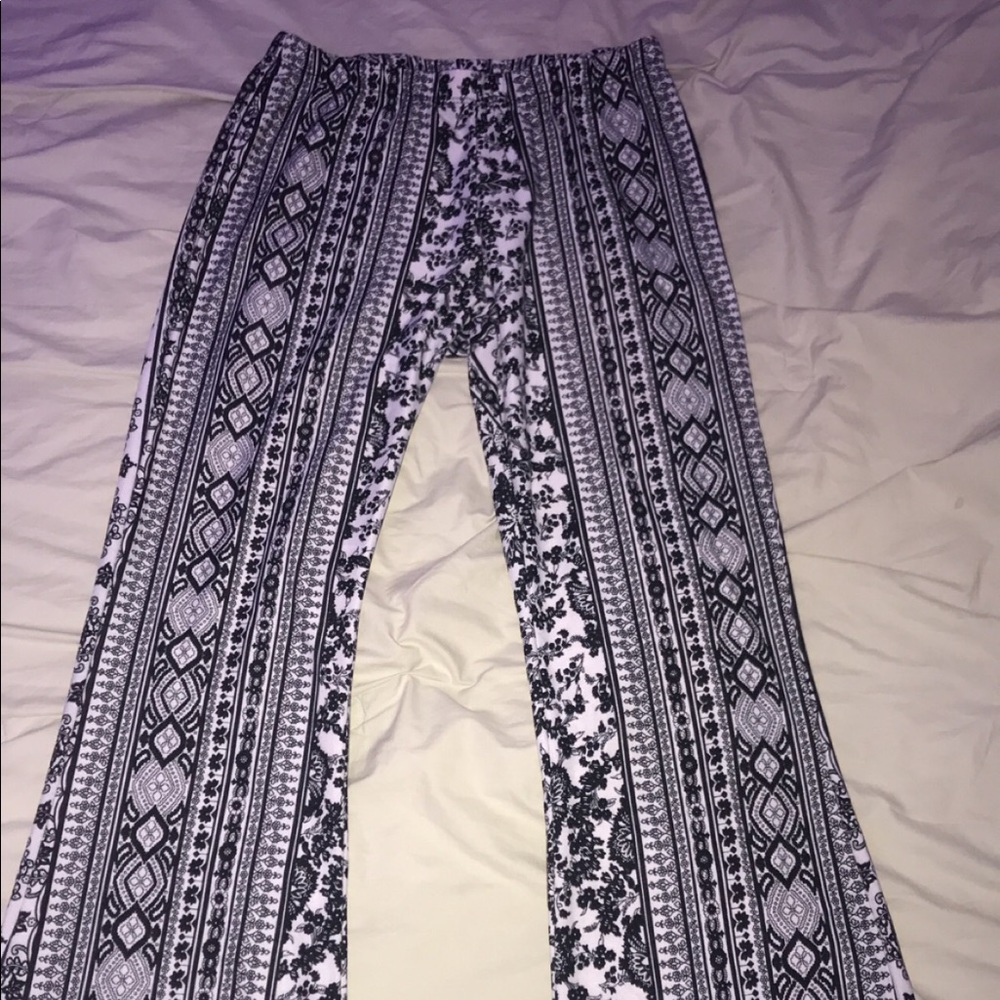 Black And White Hippie Pants (bell bottom)